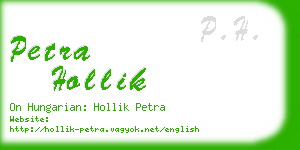 petra hollik business card